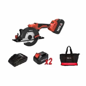 SCIE CIRCULAIRE A MAIN + 2 BATTERIES 18V + CHARGEUR + SAC DE RANGEMENT